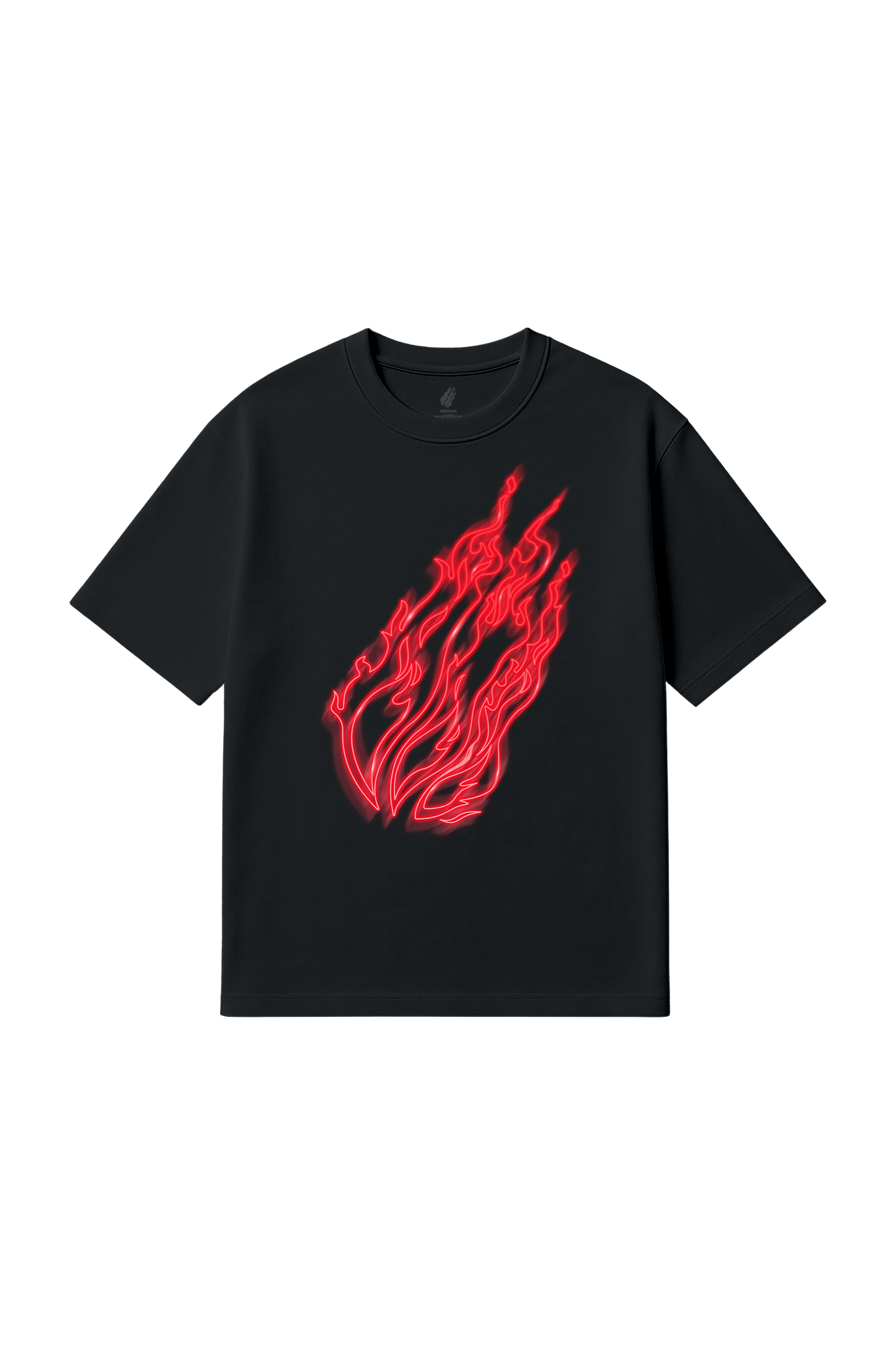 Neon Flame Tee - Black
