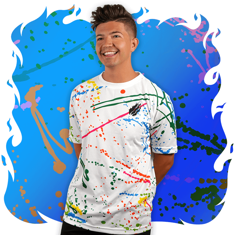Splatter Paint Tee - Fire Merch